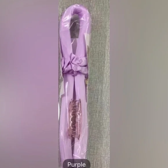 Heatless Curling Rod 4 Piece Overnight Curls Curling Wrap Kit in Pink and Purple - Picture 6 of 7